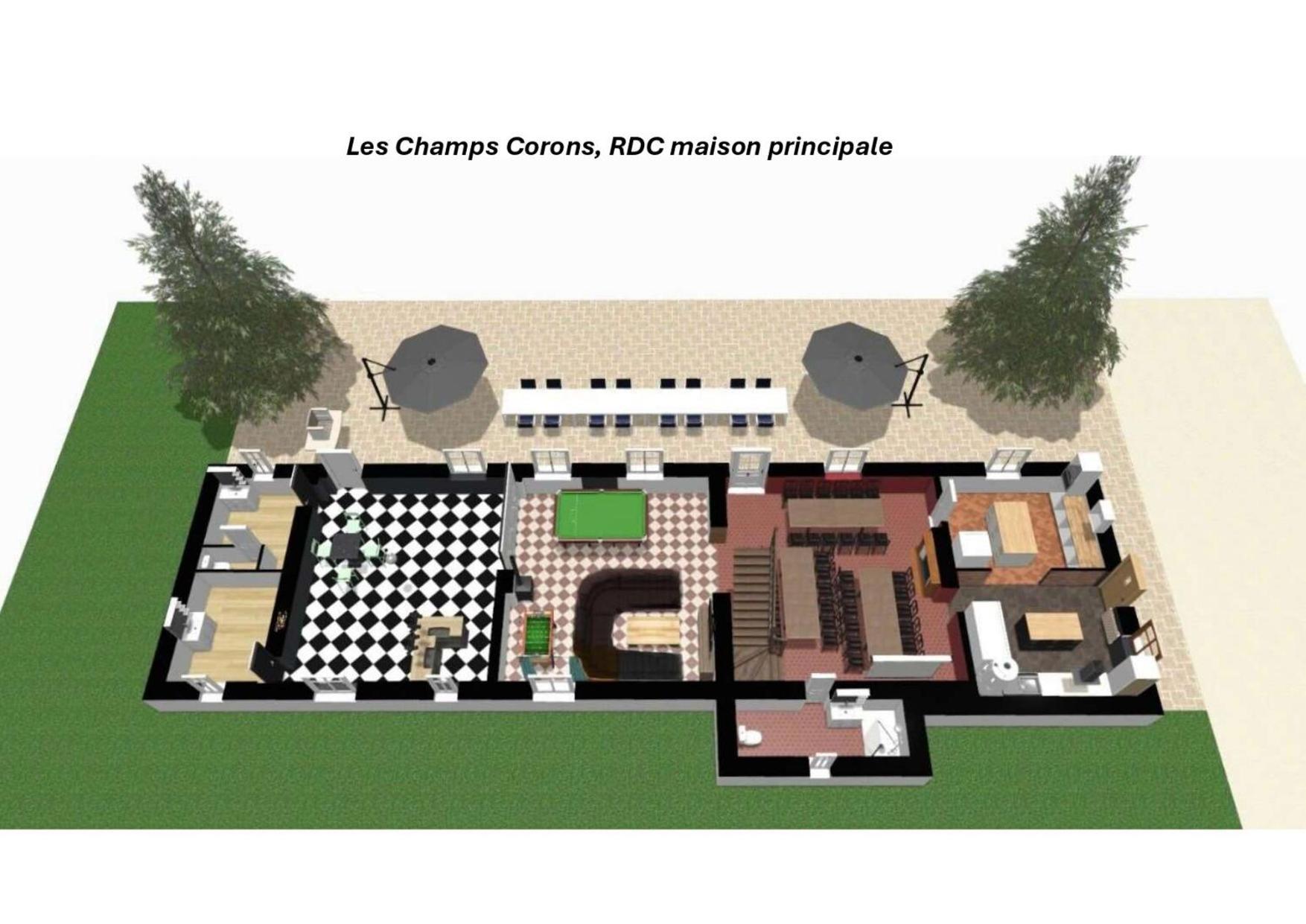 Crazy Villa Champs Corons 61 - Interior Heated Pool - 2H From Paris - 30P Les Menus 외부 사진